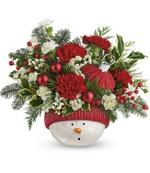 Snowman Ornament Bouquet from Victor Mathis Florist in Louisville, KY